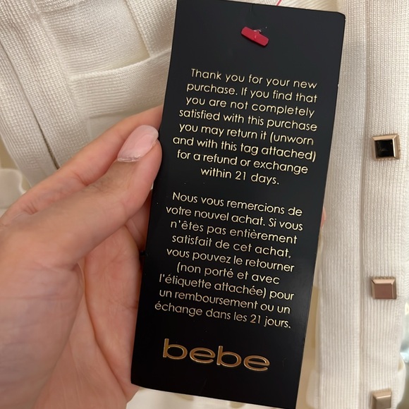 Bebe white studded midi dress /women’s size small/ NWT - Picture 4 of 9